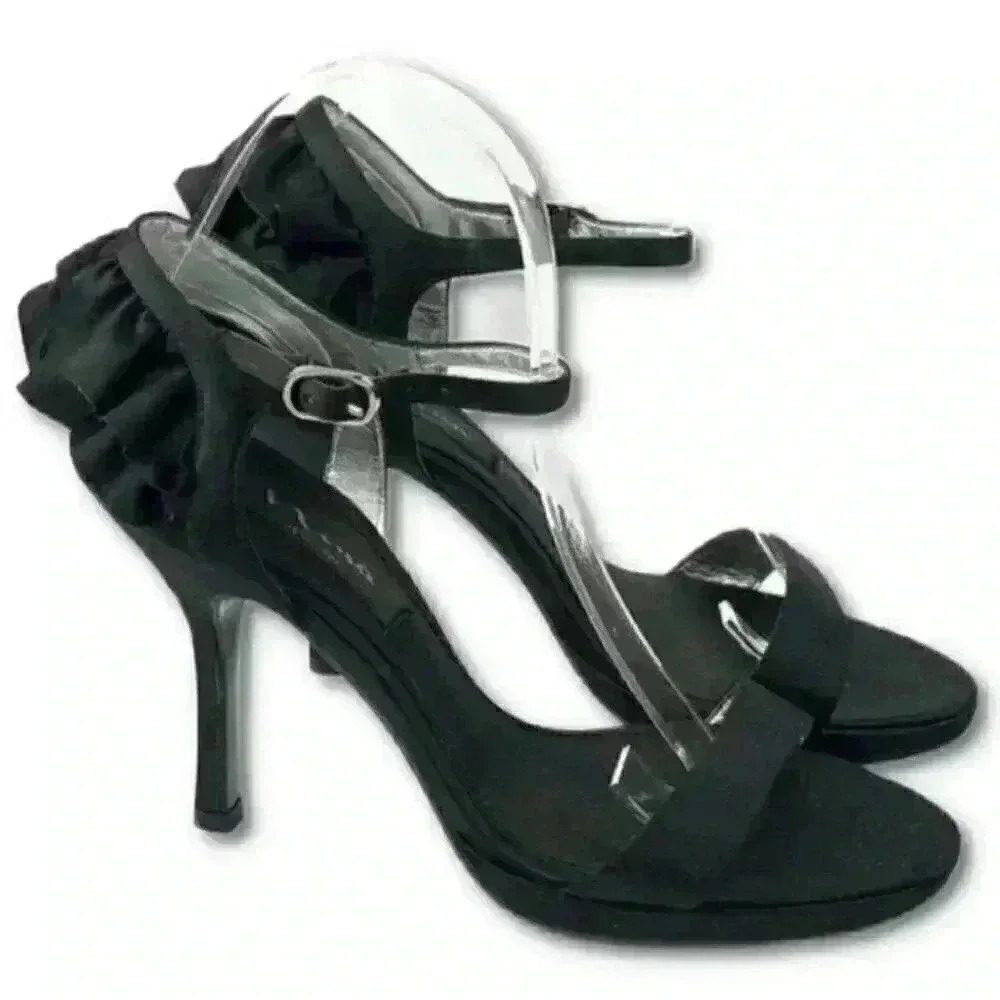 Nina heels sz 7.5 37.5 satin ruffle party formal